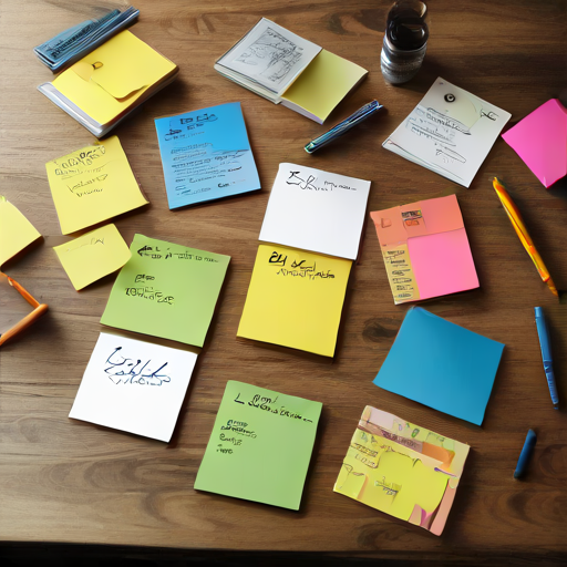 Afbeelding van Creatieve toepassingen van zelfklevende notitieboekjes