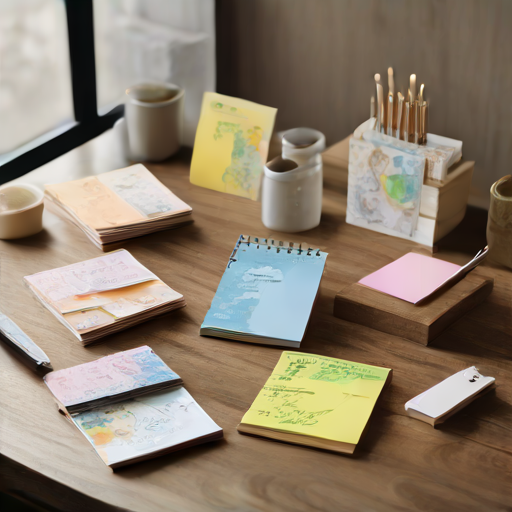 Afbeelding van Creatieve projecten met zelfklevende notitieboekjes