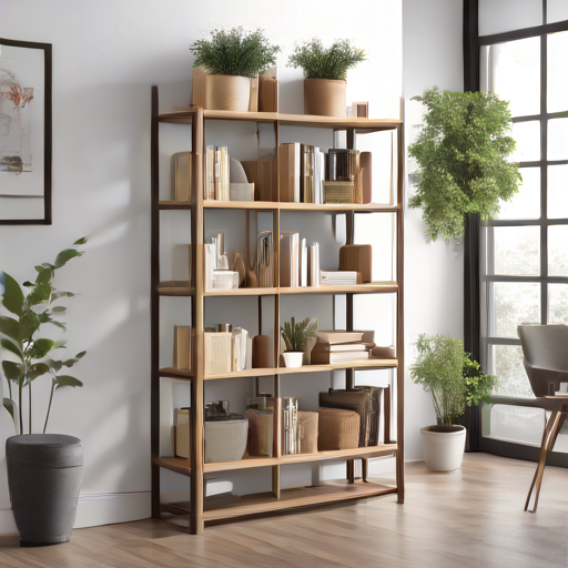 Afbeelding van Duurzame levensstijl met multifunctionele opbergrekken