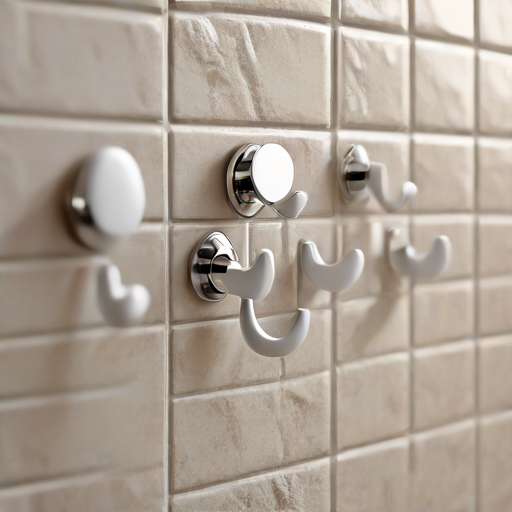 Afbeelding van Beste materialen voor plakhaakjes in de badkamer