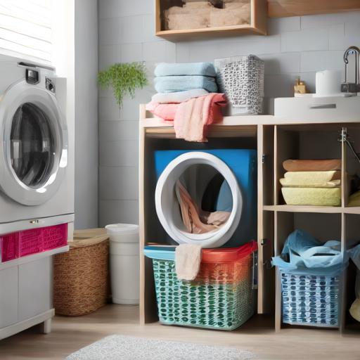 Afbeelding van Bespaar Ruimte: Slim Stapelen van Plastic Wasmanden