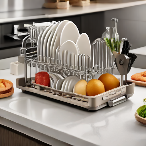 Afbeelding van Efficiënt gebruik van opvouwbare afwasrekken in drukke huishoudens