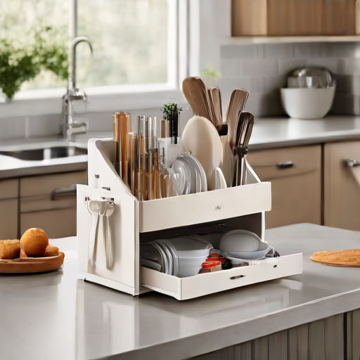 Afbeelding van Stijlvolle opvouwbare keukentafel organizers voor elk huis