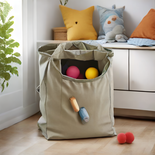 Afbeelding van Duurzame materialen voor opvouwbare speelgoedopbergtassen