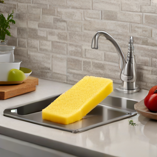 Afbeelding van De beste materialen voor keukenspons met handgreep