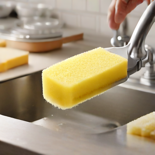 Afbeelding van Effectief gebruik van een keukenspons met handgreep