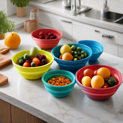 Afbeelding van Opvouwbare siliconen kommen en magnetrongebruik