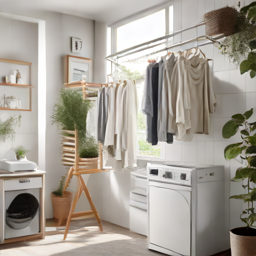 Afbeelding van Duurzaam huishouden met een opvouwbaar droogrek