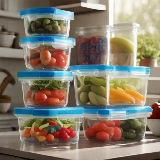 Afbeelding van Diverse soorten plastic voedselopslagbakken voor elke keuken